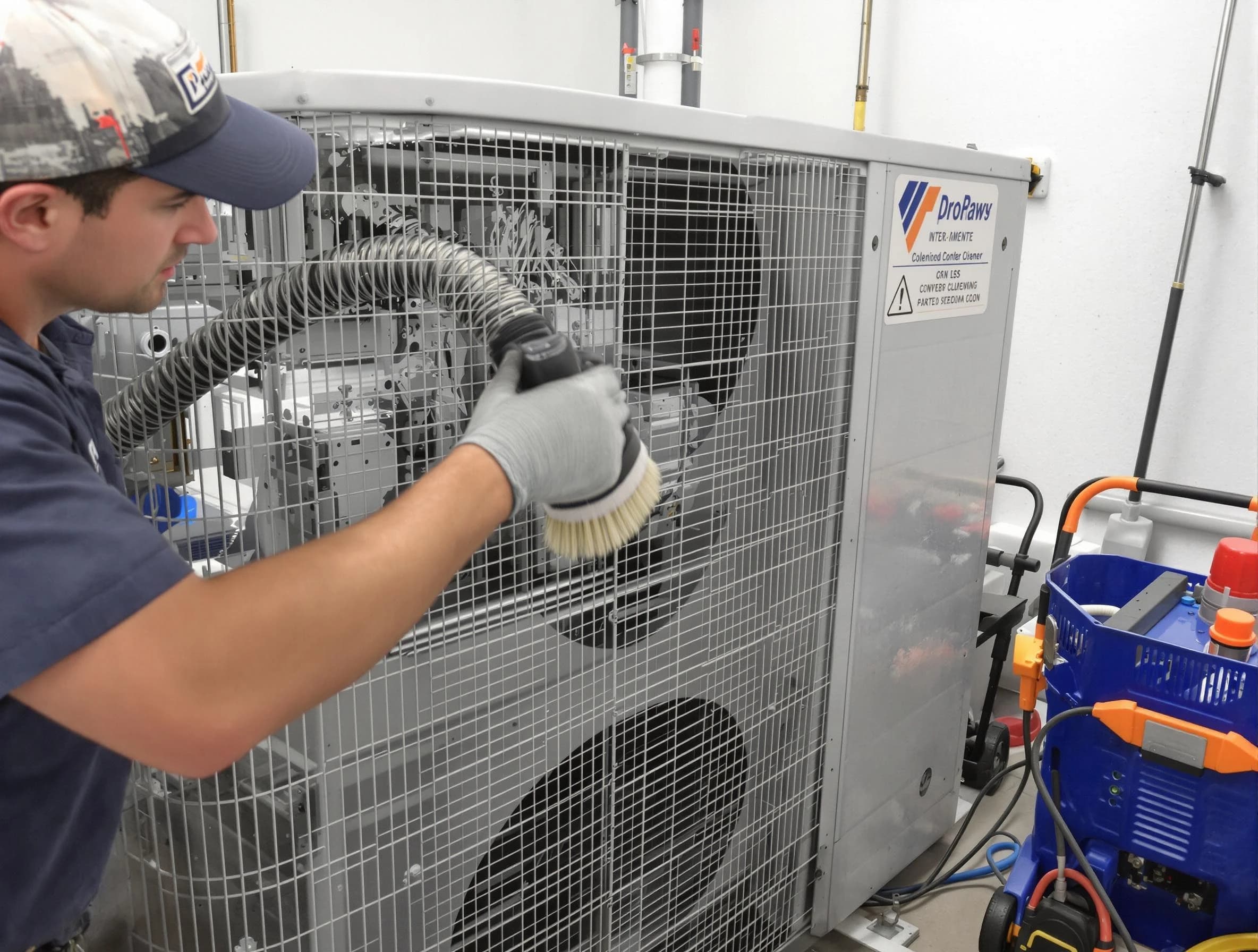 Gunbarrel Air Duct Cleaning specialist performing precision AC coil cleaning for improved system performance in Gunbarrel