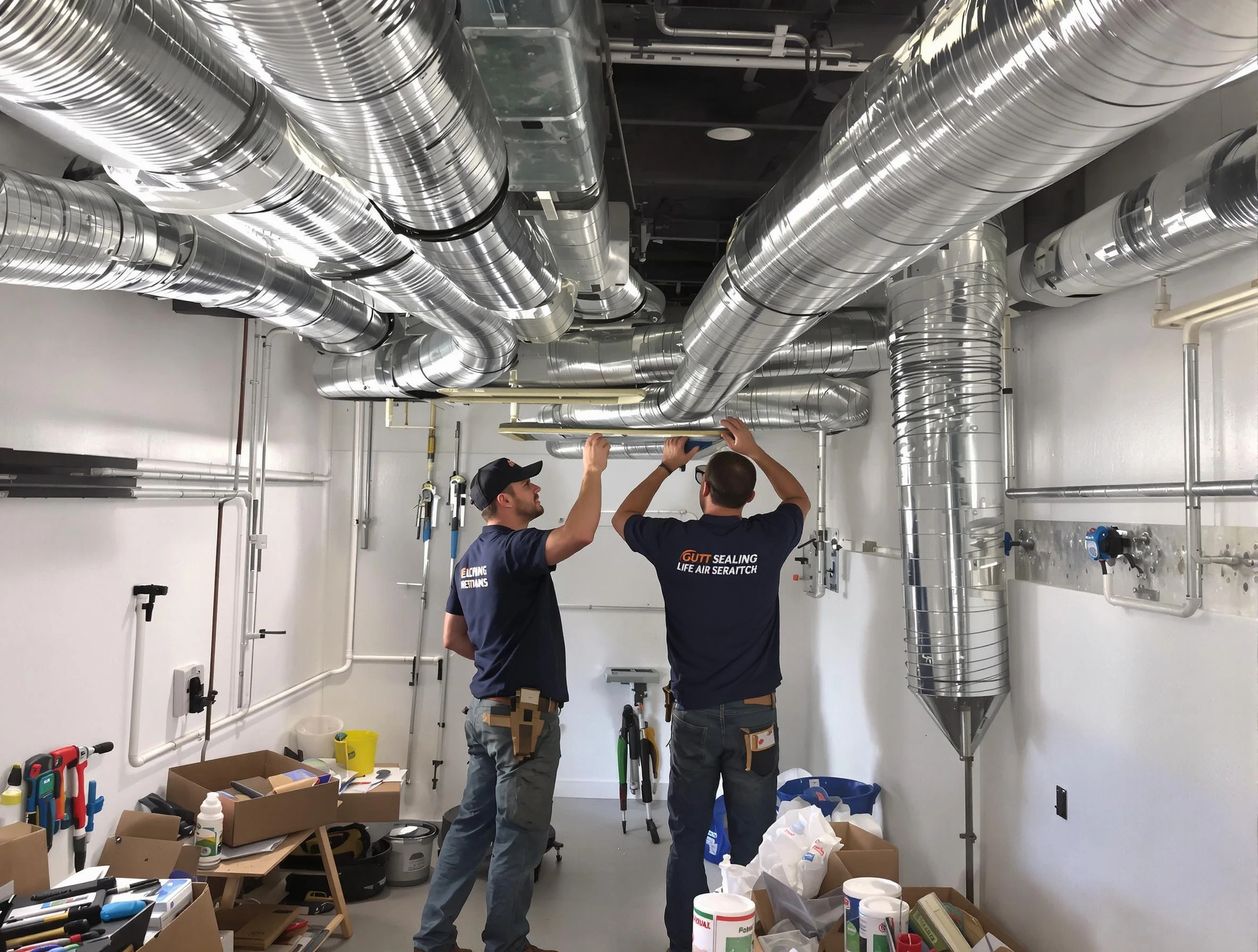 Gunbarrel Air Duct Cleaning technician applying professional duct sealing solutions in Gunbarrel