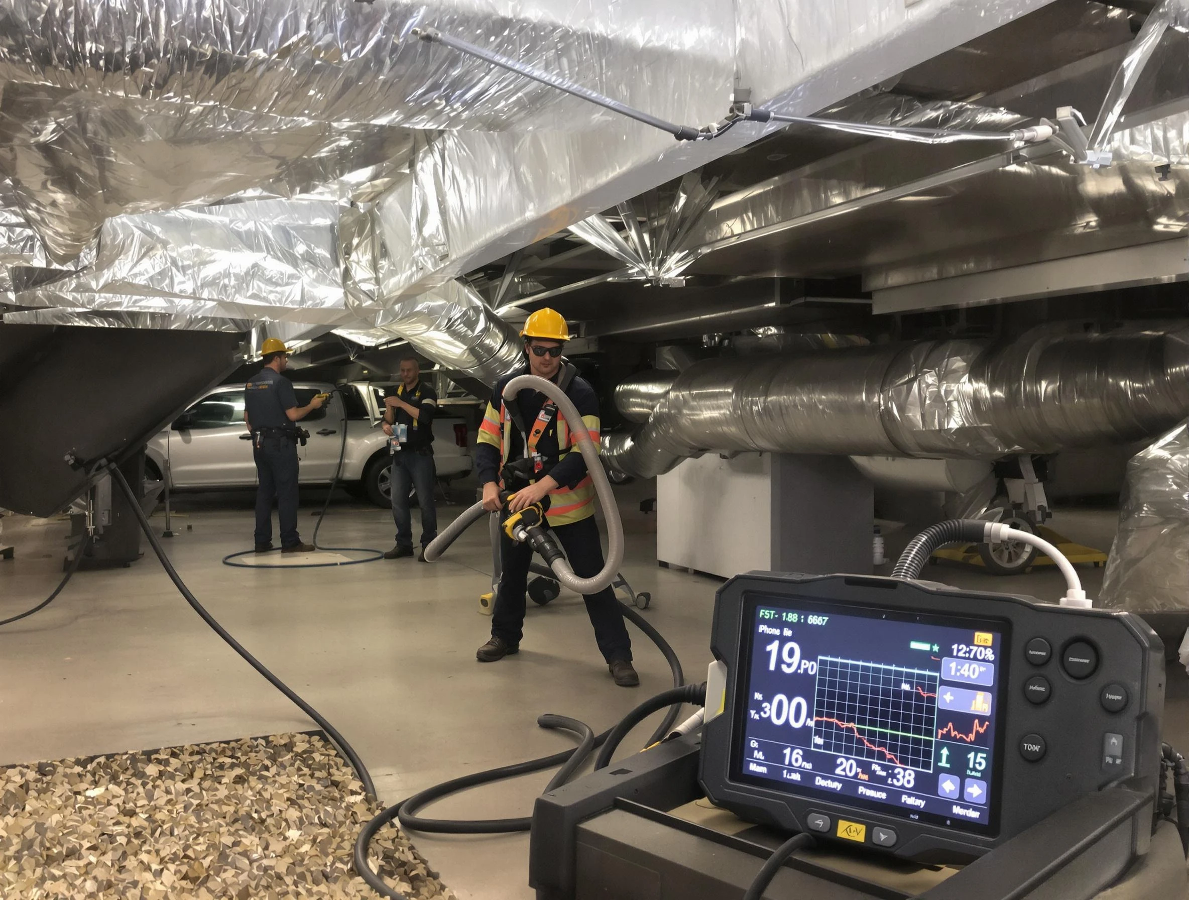 Professional negative pressure duct cleaning by Gunbarrel Air Duct Cleaning in Gunbarrel