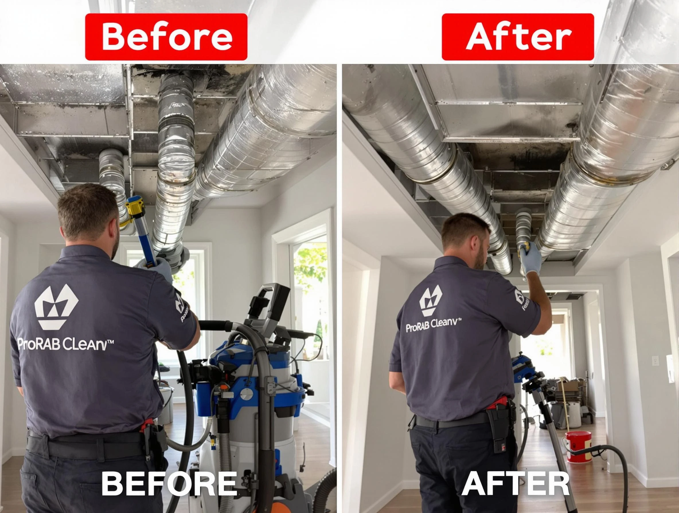 Gunbarrel Air Duct Cleaning expert performing thorough residential duct cleaning in a Gunbarrel home